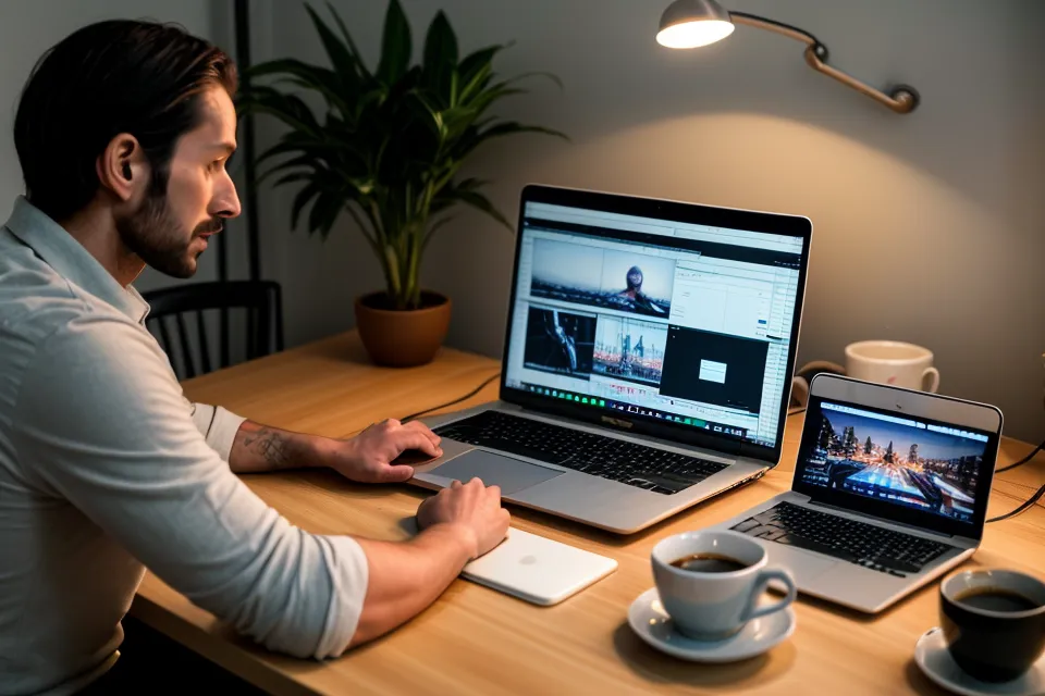 Réglages d'export H.264 en 1080p sur un logiciel de montage, étape clé avant un envoi WhatsApp qui respecte la qualité d'image et limite la compression vidéo